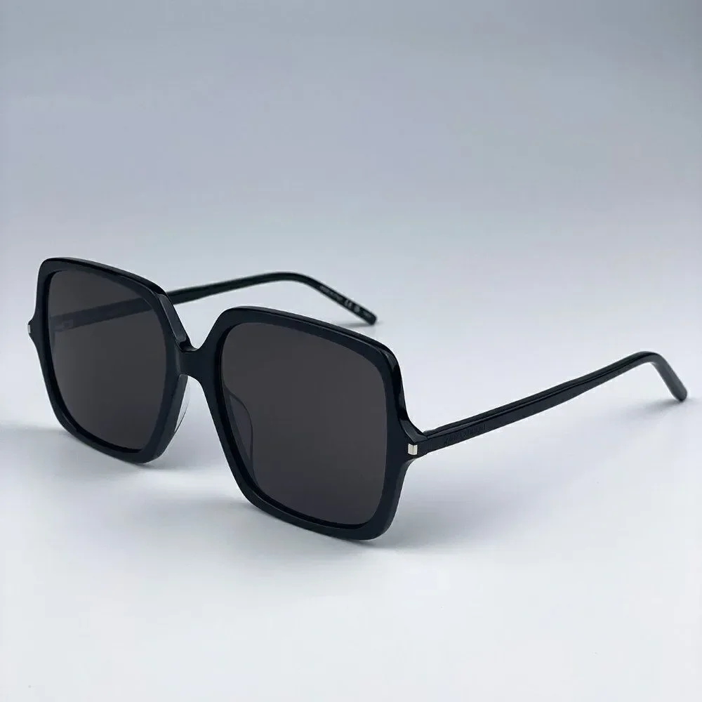 SALE! NEW Saint Laurent SL591 001 Black Square Oversized Women Sunglasses